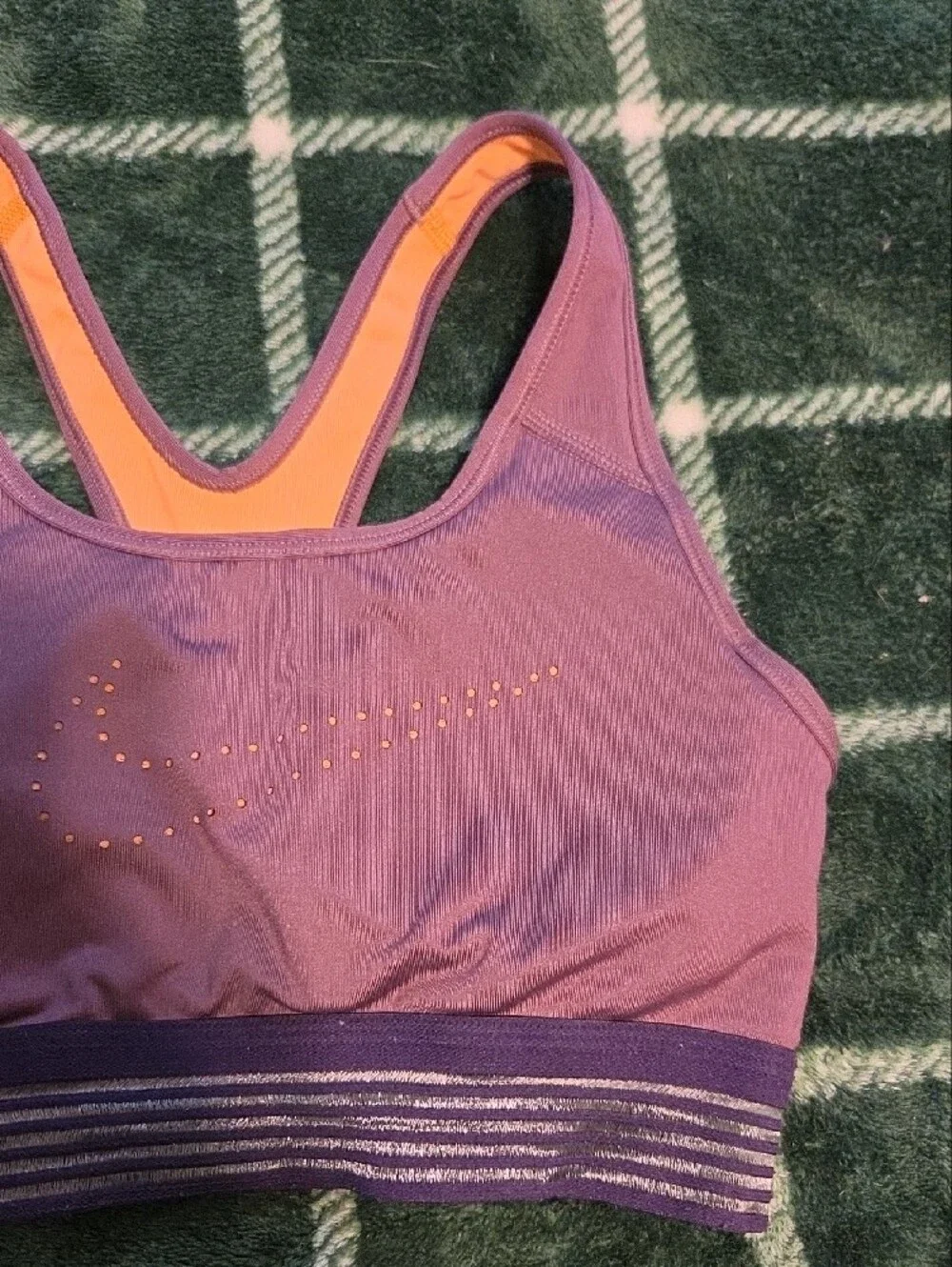 Nike Purple and Orange Racerback Sports Bra Size Small
